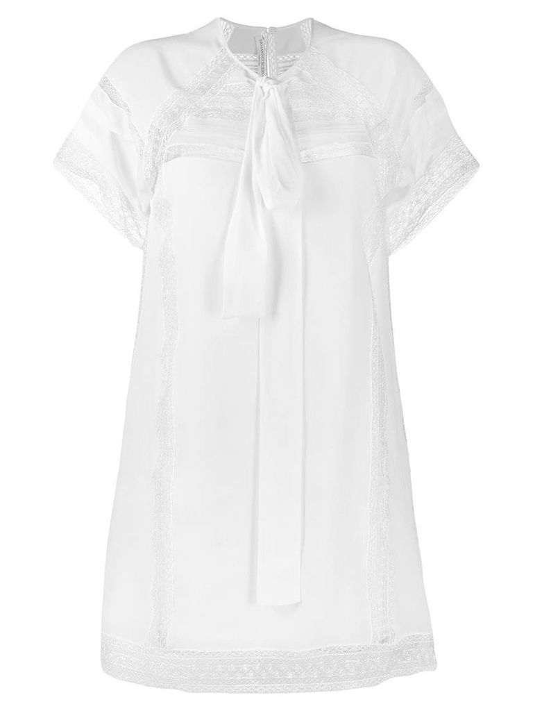 Ermanno Scervino lace detail mini dress - White