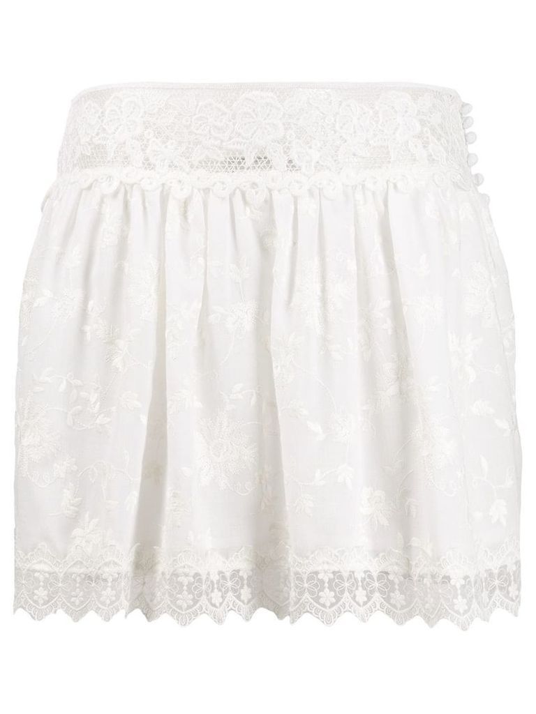 Alexis Bello lace skirt - White