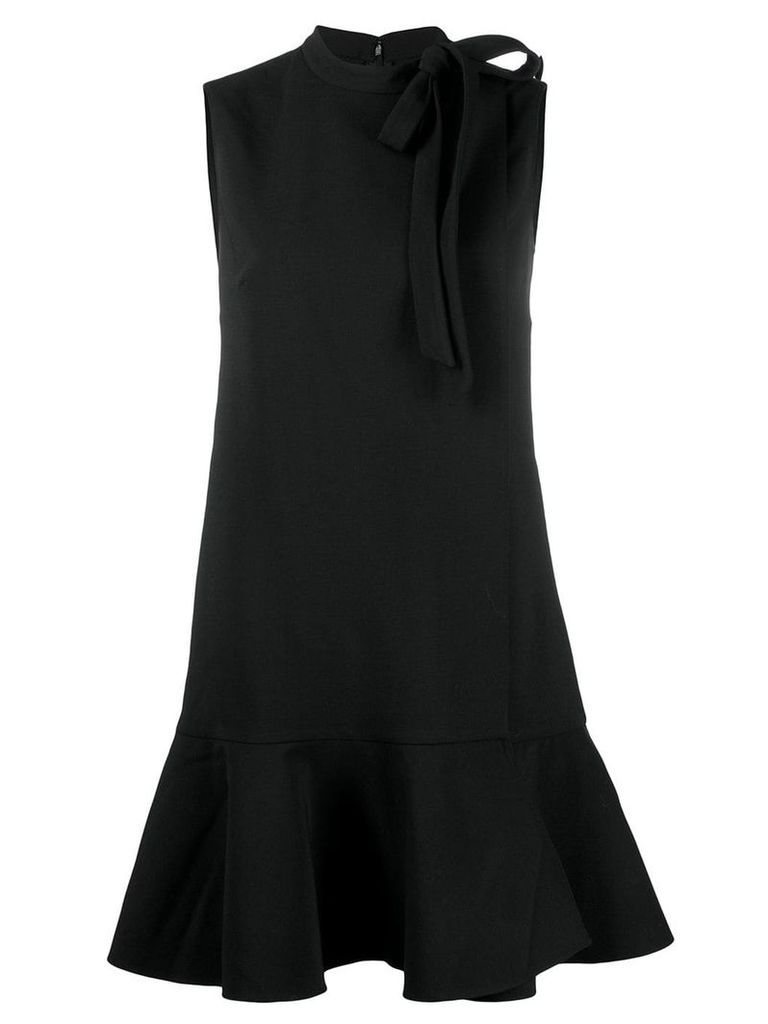 Valentino bow-neck flared dress - Black