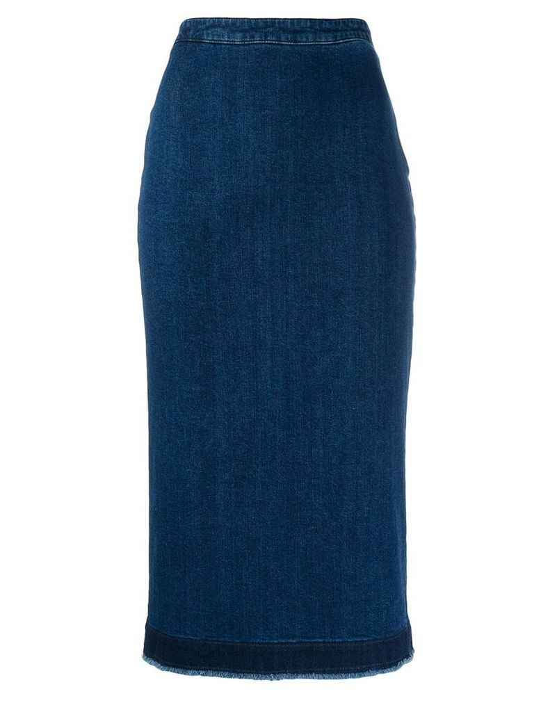 McQ Alexander McQueen denim pencil skirt - Blue