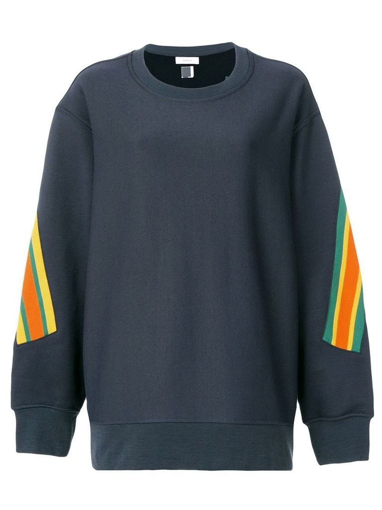 Facetasm oversized stripe detail sweatshirt - Black