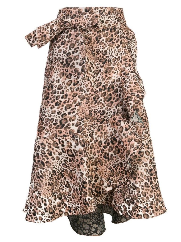 Johanna Ortiz leopard-print skirt - Brown