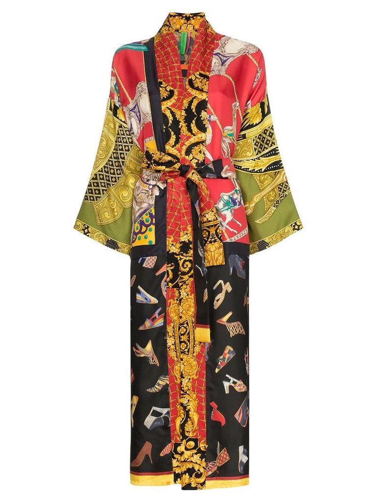 Rianna + Nina shoe print kimono - MULTICOLOURED