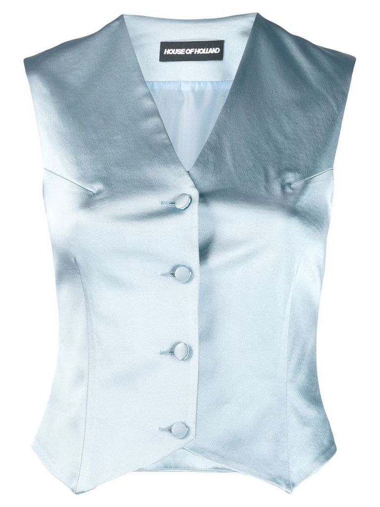 House of Holland classic fitted waistcoat - Blue