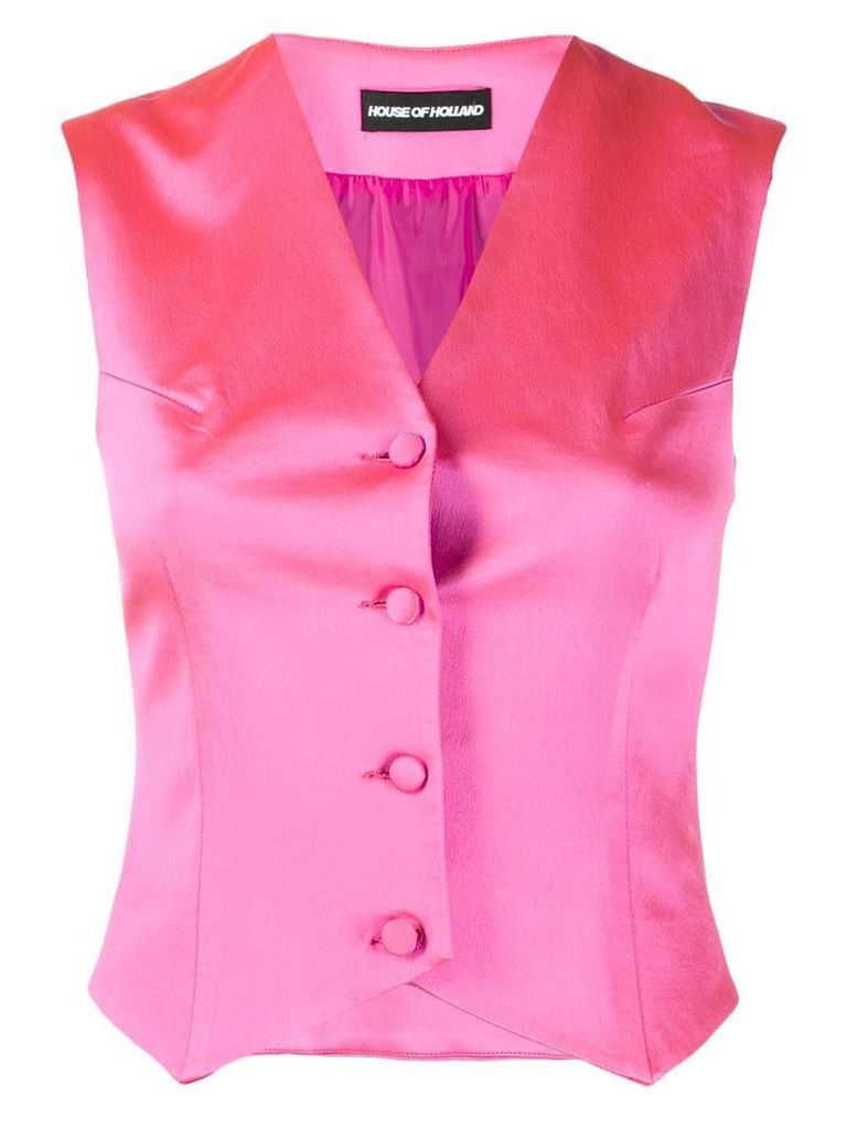 House of Holland classic fitted waistcoat - PINK