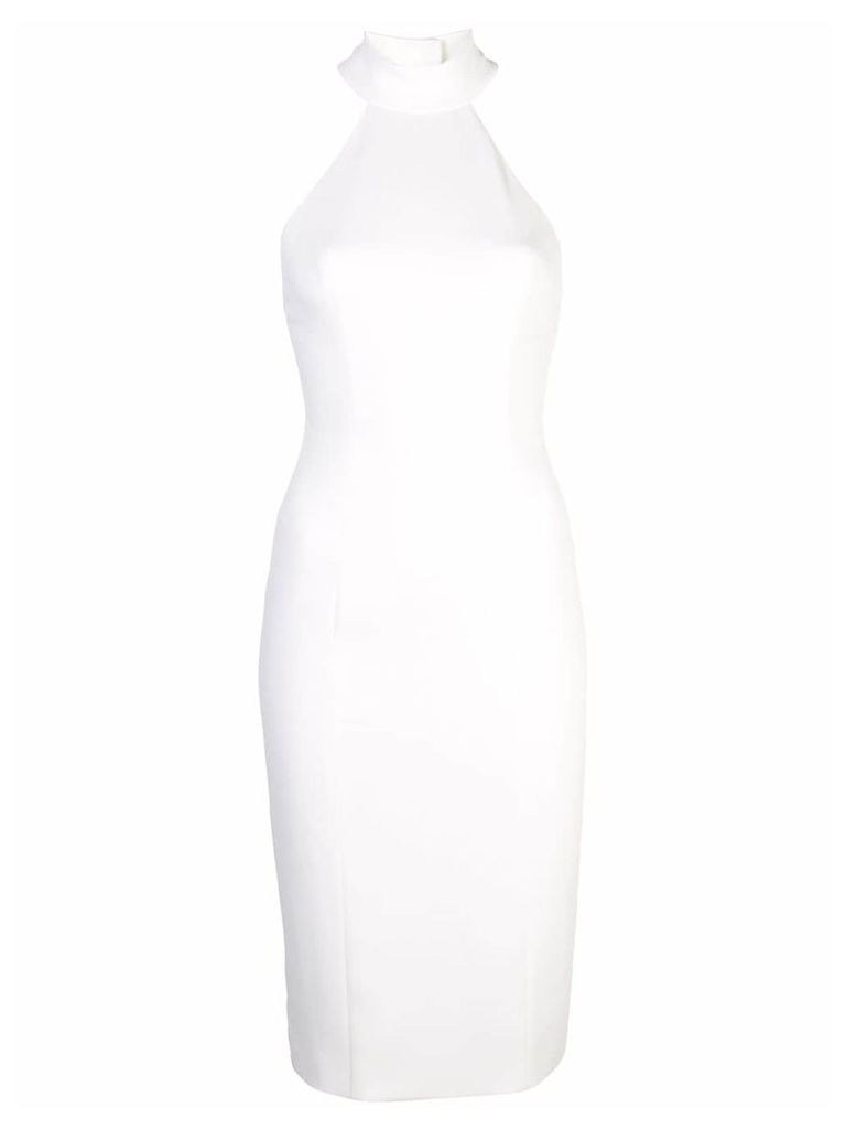 Jay Godfrey halter fitted dress - White
