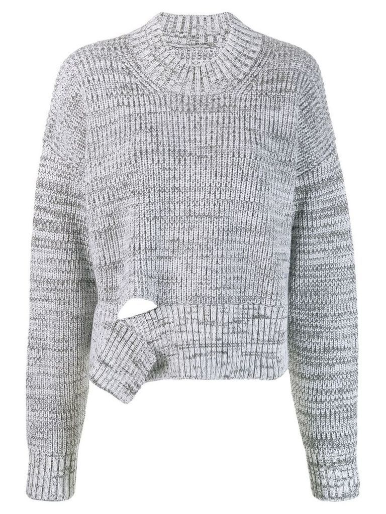 Maison Margiela deconstructed chunky knit sweater - Grey