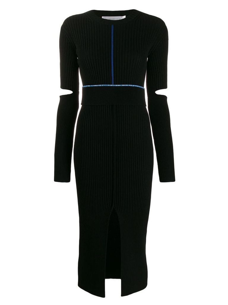 Victoria Beckham long-sleeve fitted dress - Black
