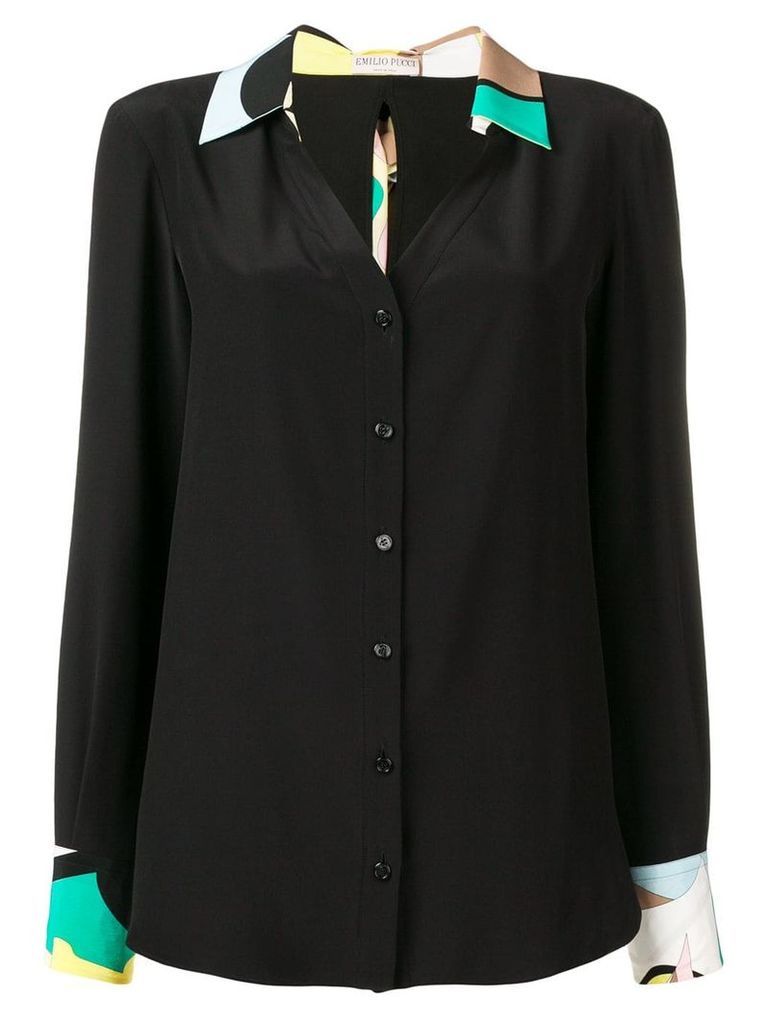 Emilio Pucci silk sash ties shirt - Black