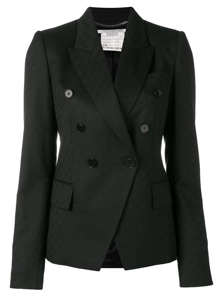 Stella McCartney logo jacquard blazer - Black
