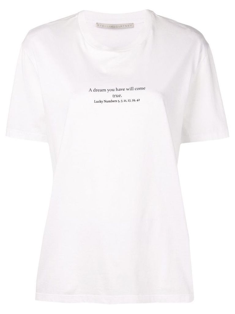 Stella McCartney lucky numbers T-shirt - White
