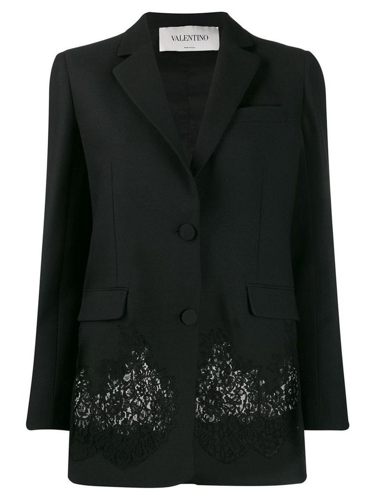 Valentino lace panel blazer - Black