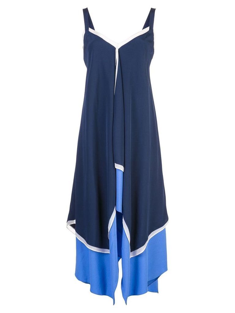 Diane von Furstenberg asymmetric paneled dress - Blue