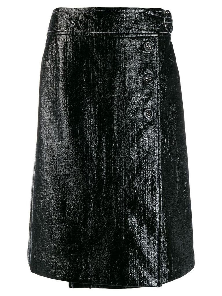 Marni patent wrap style skirt - Black