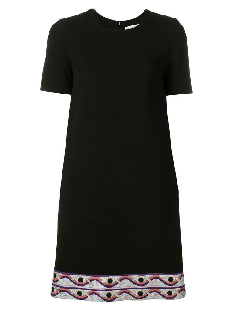 Emilio Pucci Contrast Hem Mini Dress - Black