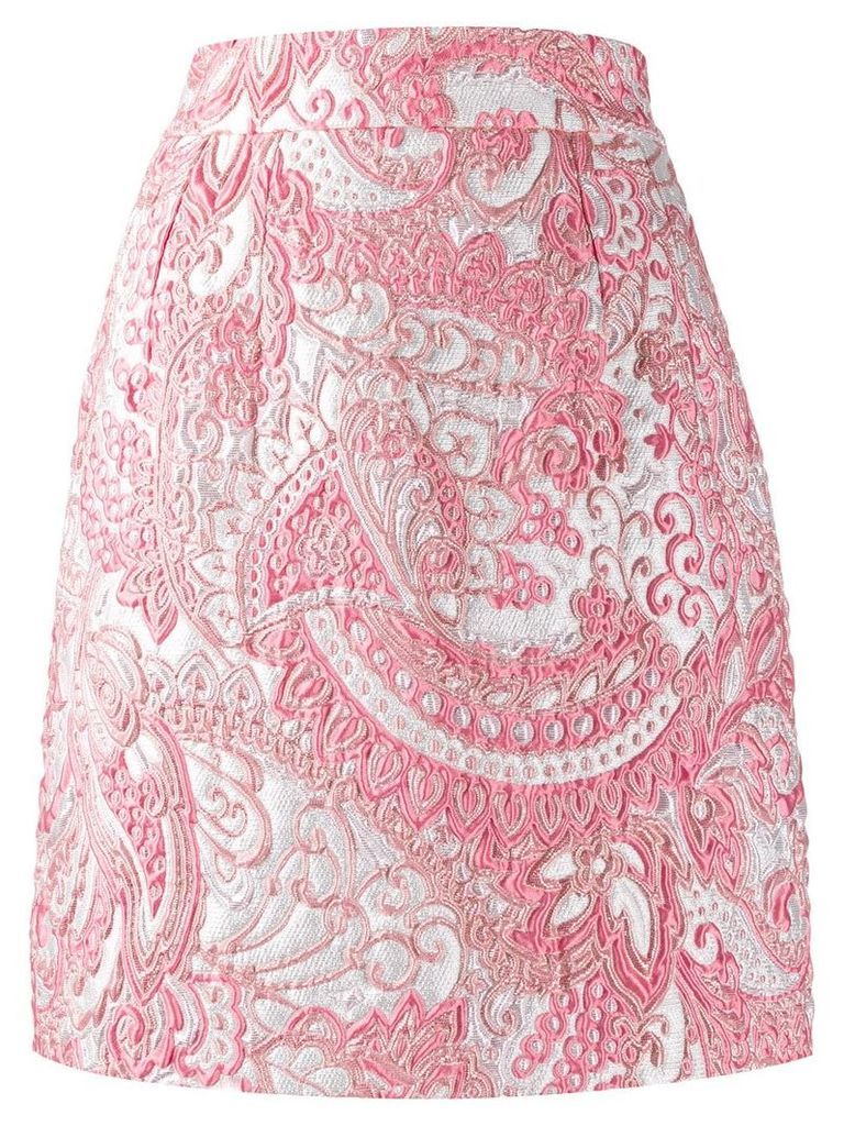 Dolce & Gabbana high-waisted jacquard skirt - PINK