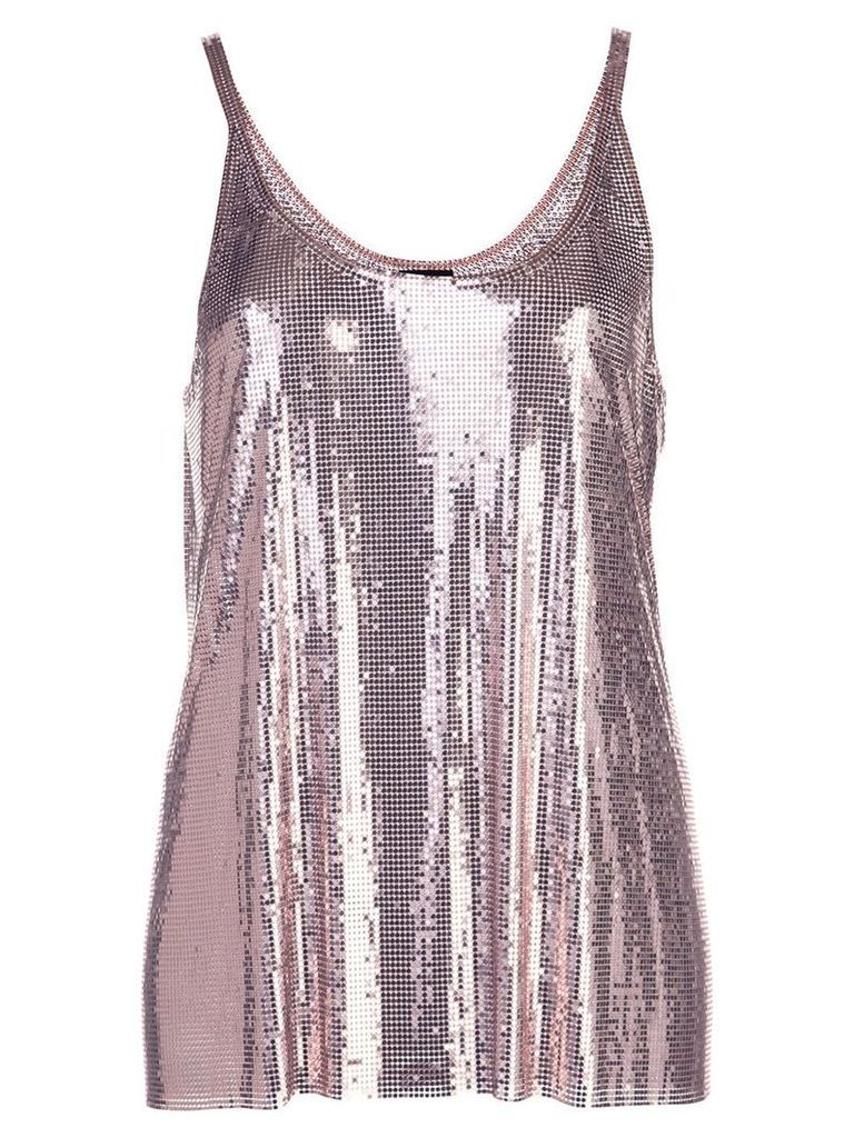 Paco Rabanne gathered chainmail dress - PINK