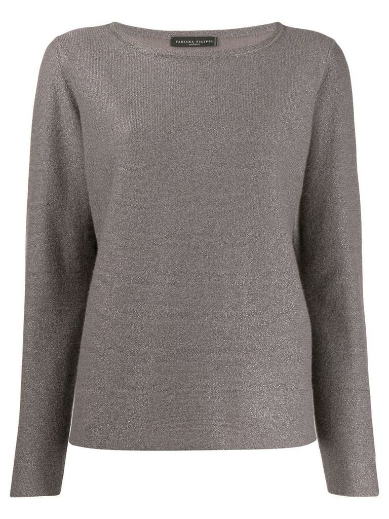Fabiana Filippi metallized jumper - Grey