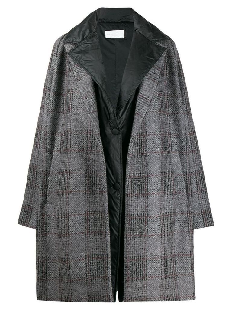 Fabiana Filippi oversized checked coat - Grey