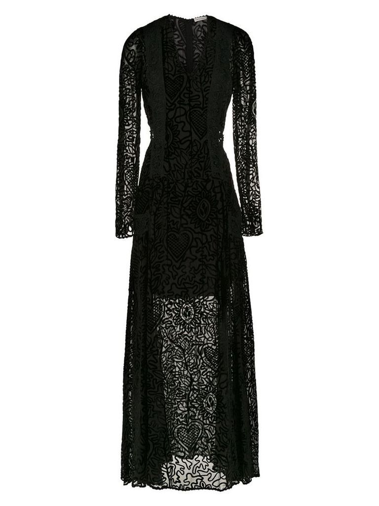 Martha Medeiros long velvet dress - Black