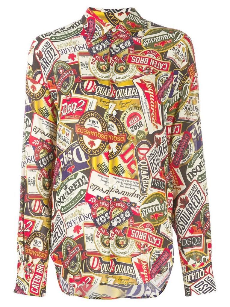 Dsquared2 all-over print shirt - NEUTRALS