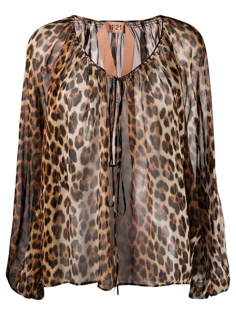 Nº21 leopard print blouse - Brown