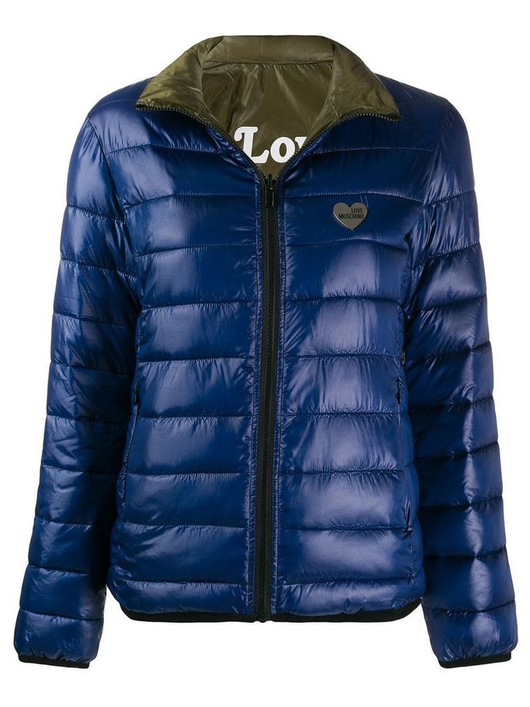 Love Moschino Heart Logo puffer jacket - Blue