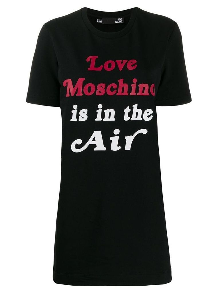 Love Moschino logo print T-shirt dress - Black