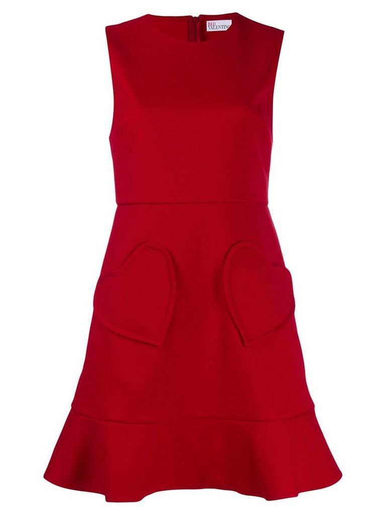Red Valentino heart pocket mini dress