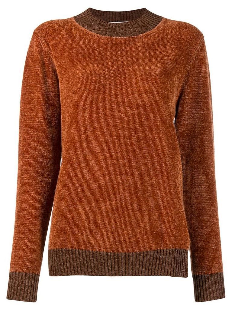 Fabiana Filippi long-sleeve fitted sweater - ORANGE