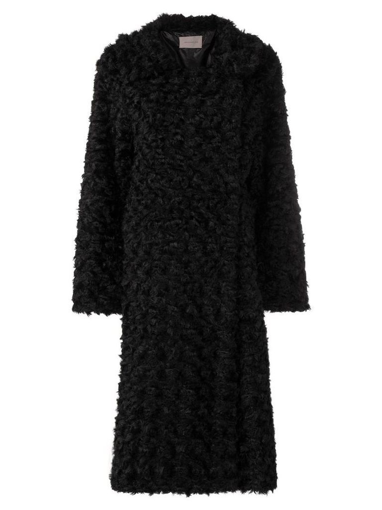 Christopher Kane reversible faux fur coat - Black