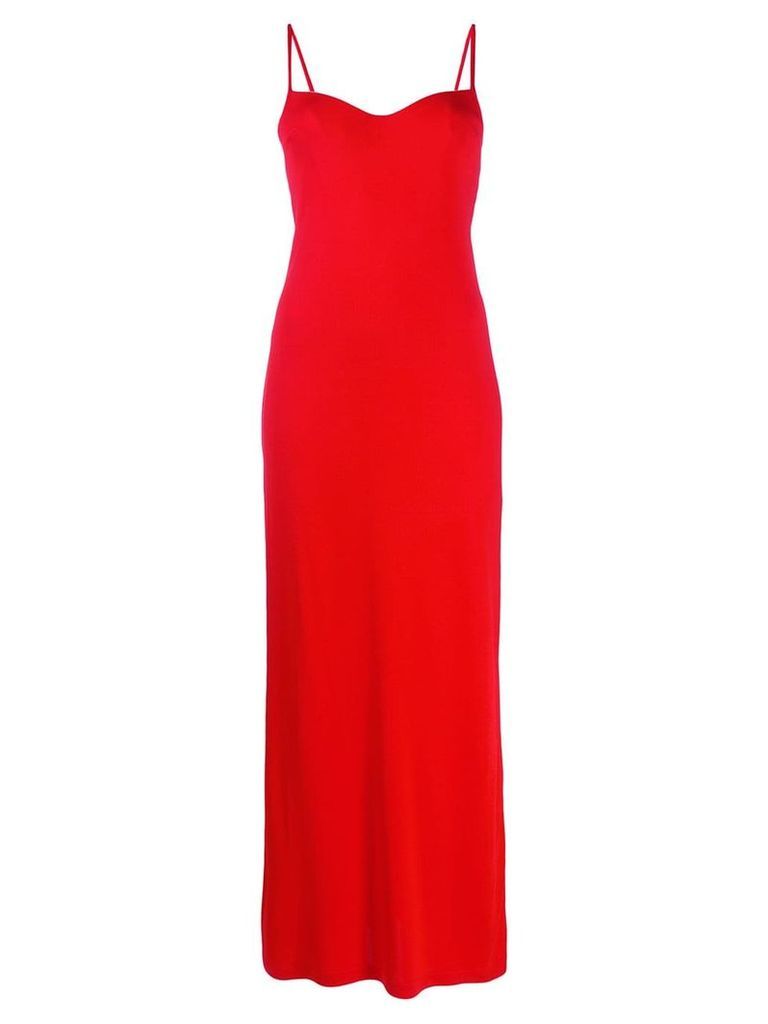 Galvan spaghetti strap evening dress - Red