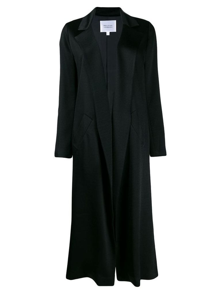 Galvan Sun wrap style coat - Black