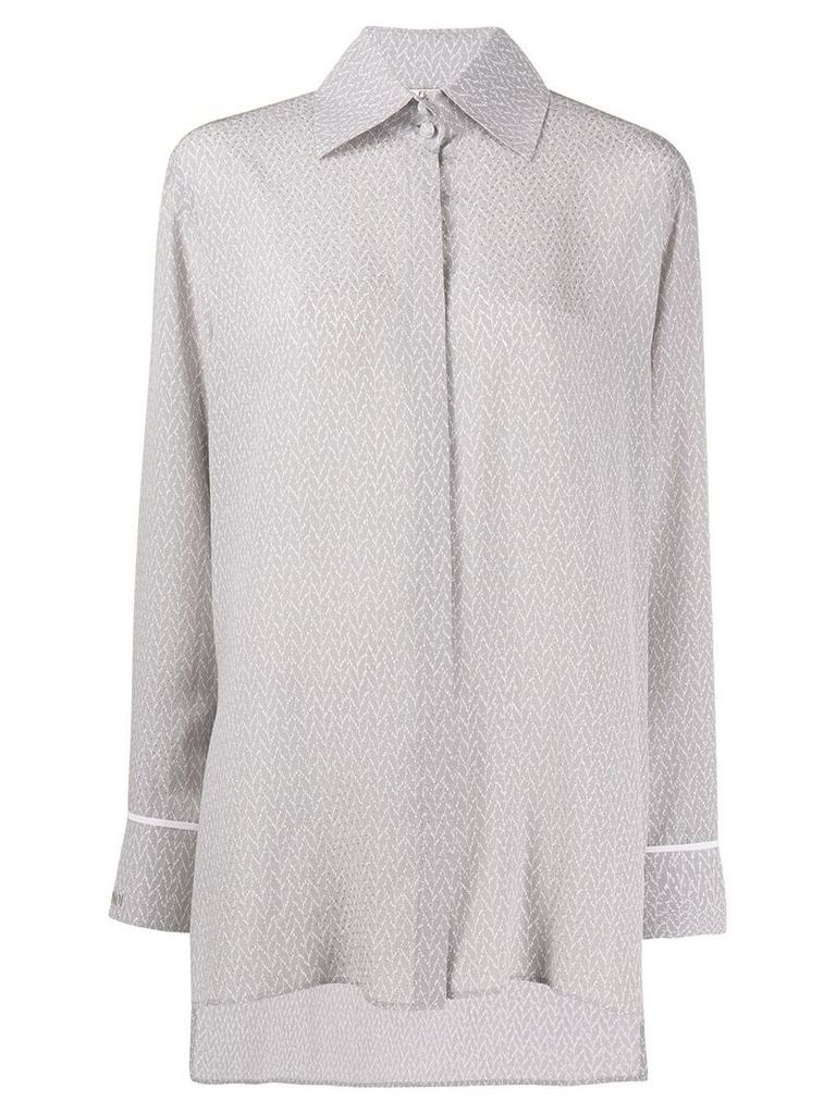 Fendi chevron pattern shirt - Grey