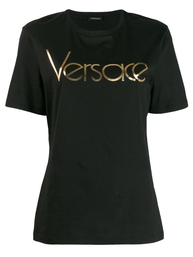 Versace metallic logo T-shirt - Black