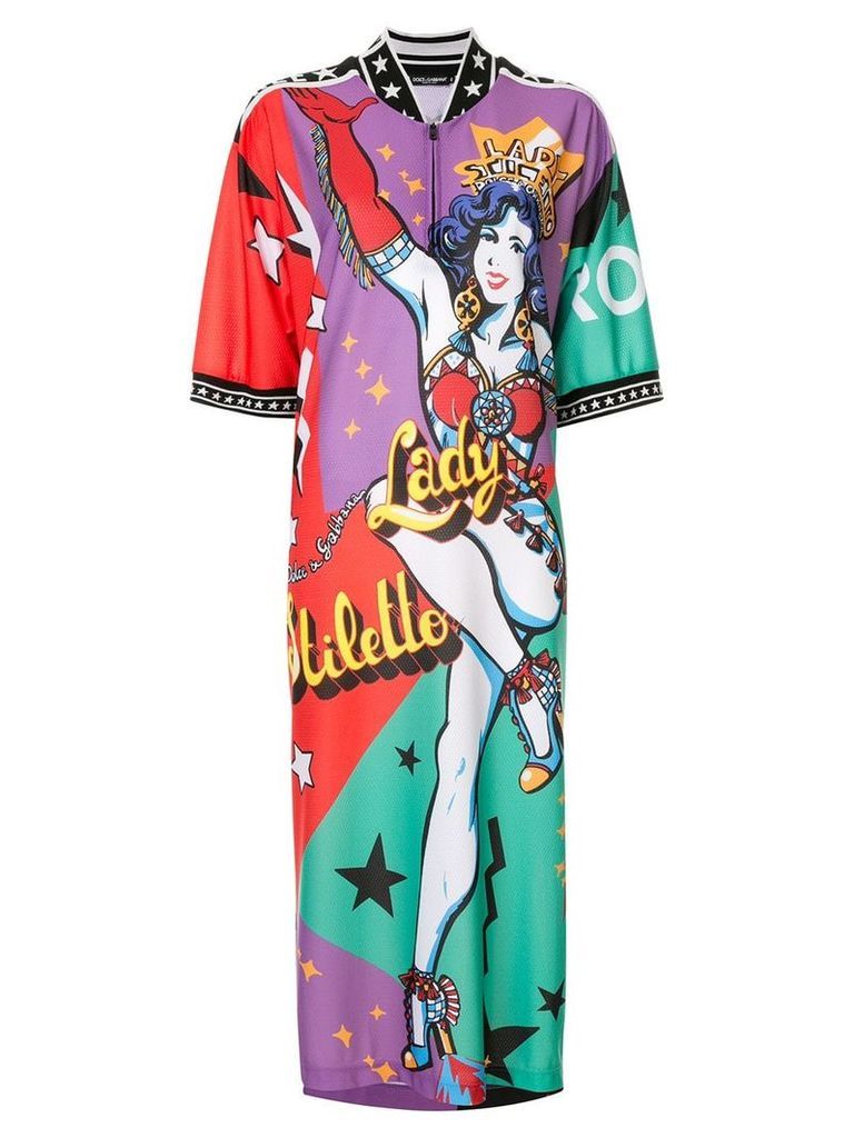 Dolce & Gabbana Super Heroine print maxi dress - Multicolour