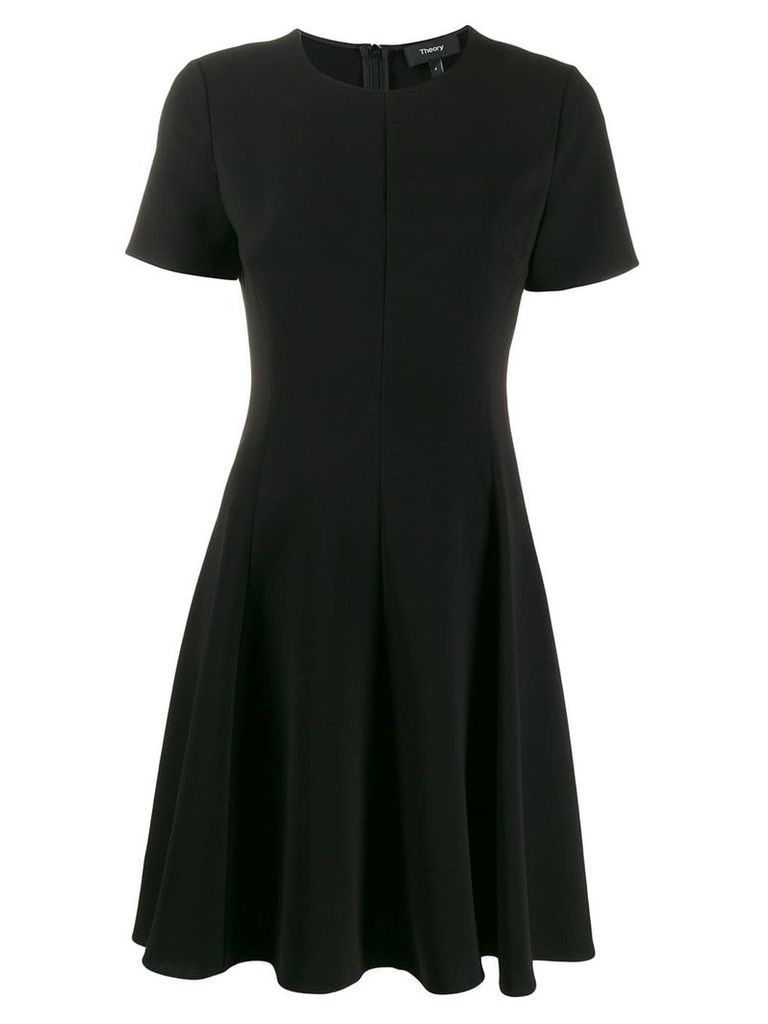 Theory short-sleeve flared dress - Black