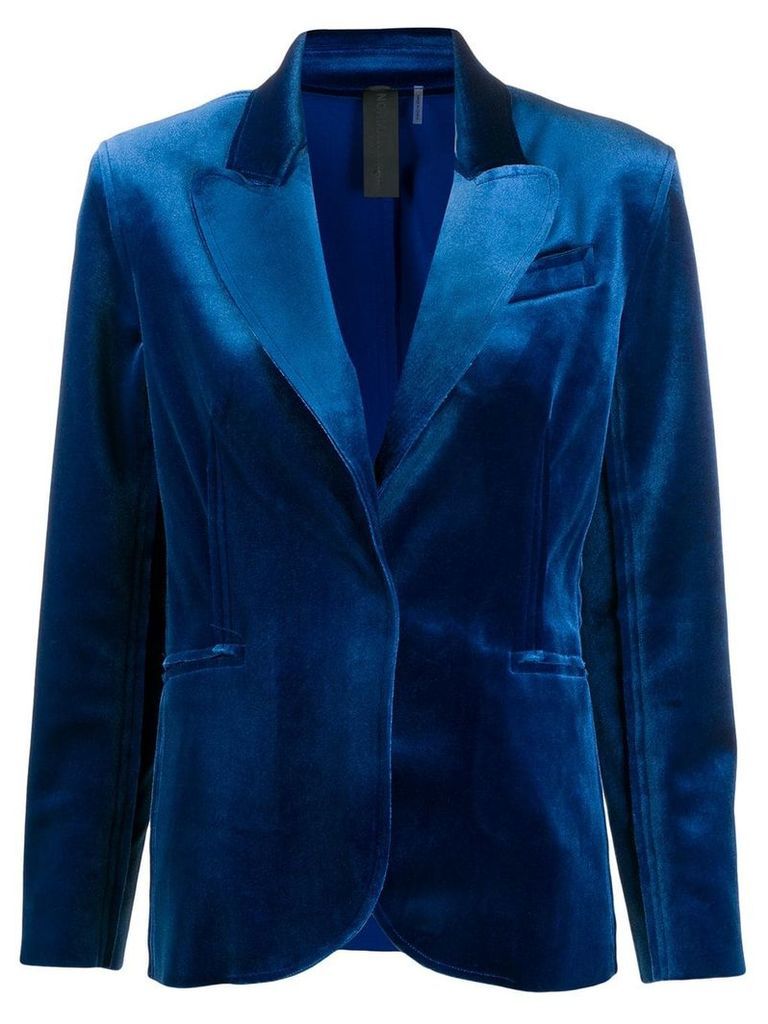 Norma Kamali classic fitted blazer - Blue