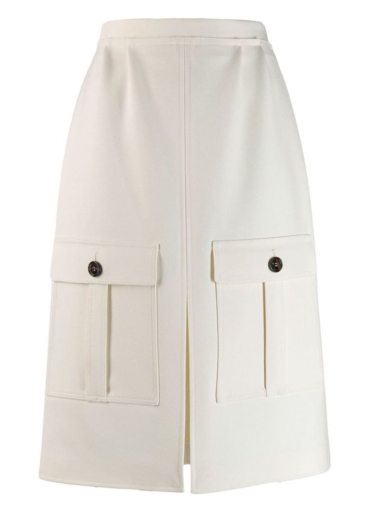 Chloé front slit skirt - White