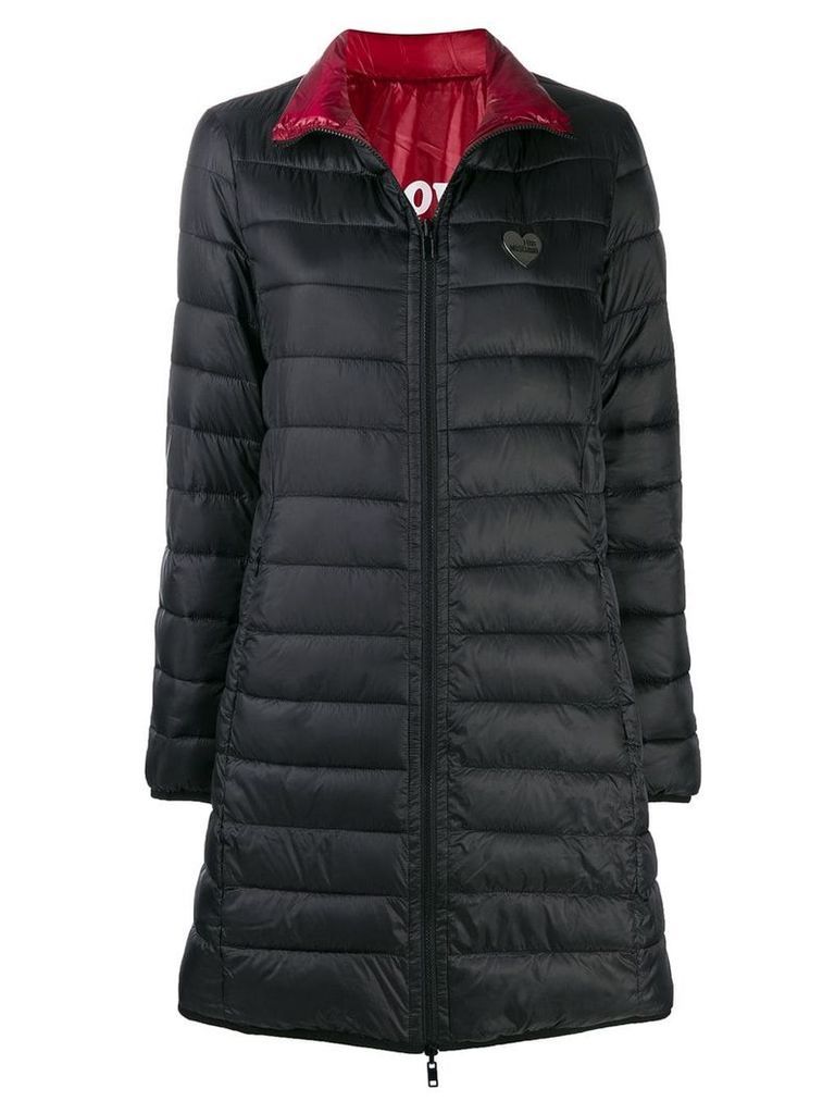 Love Moschino zipped padded coat - Black