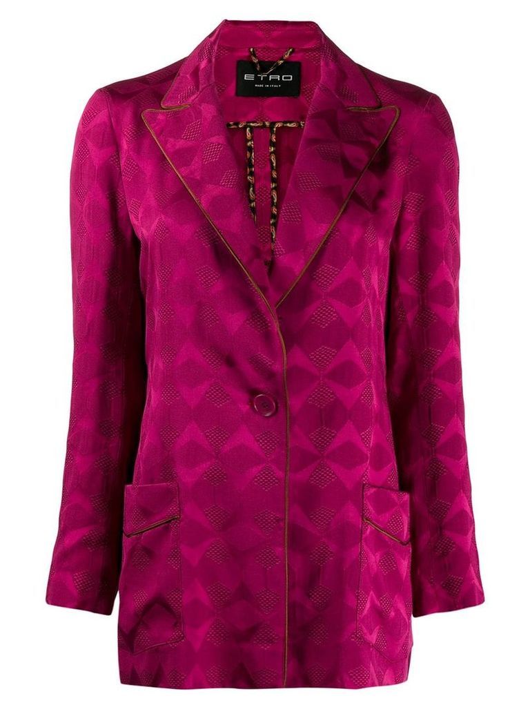 Etro patterned jacquard blazer - Pink