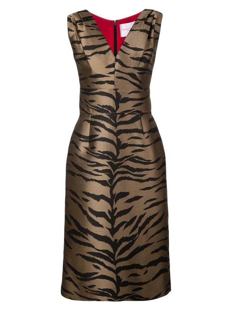 Carolina Herrera Tiger print dress - Brown