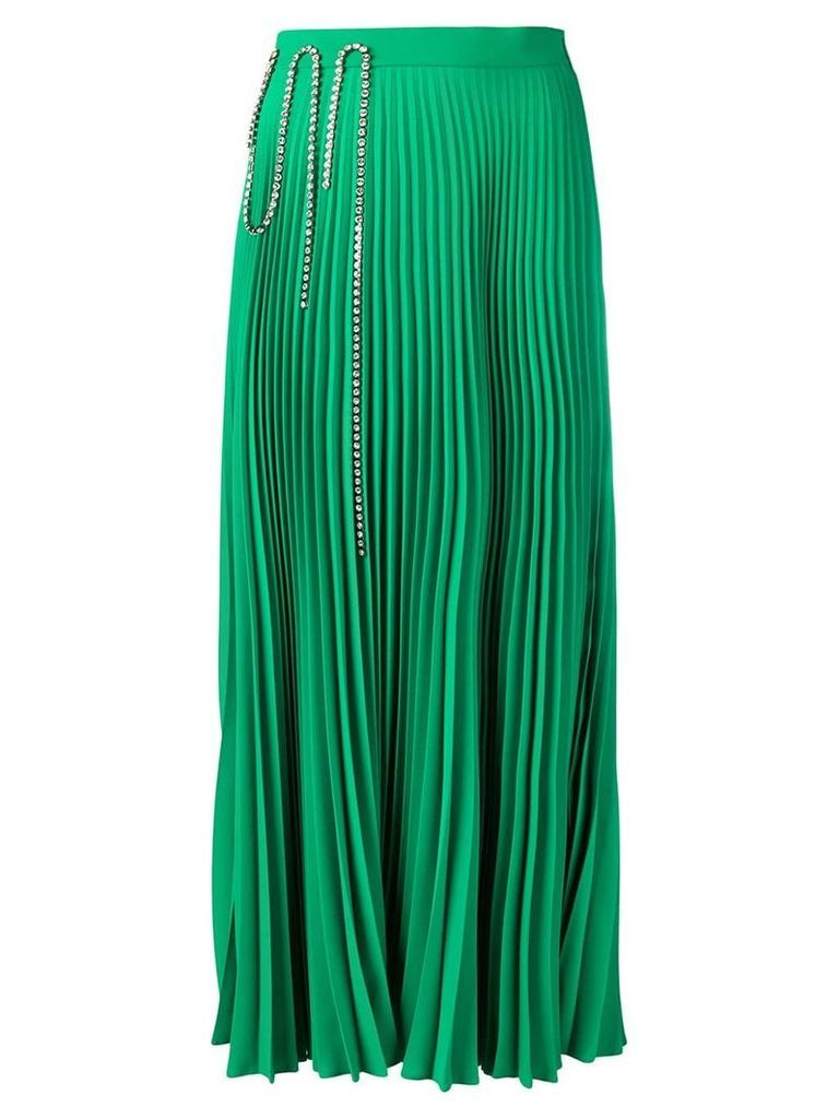 Christopher Kane squiggle cupchain pleated skirt - Green