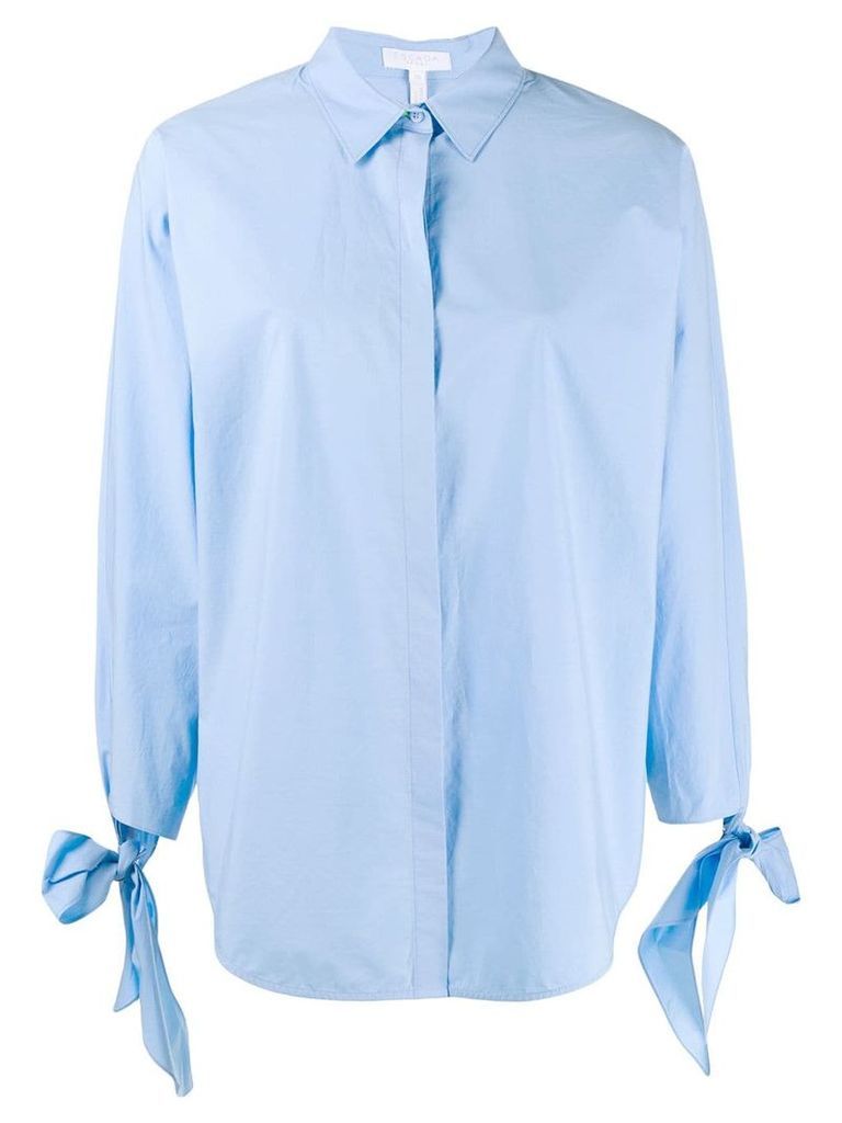 Escada Sport bow detail shirt - Blue