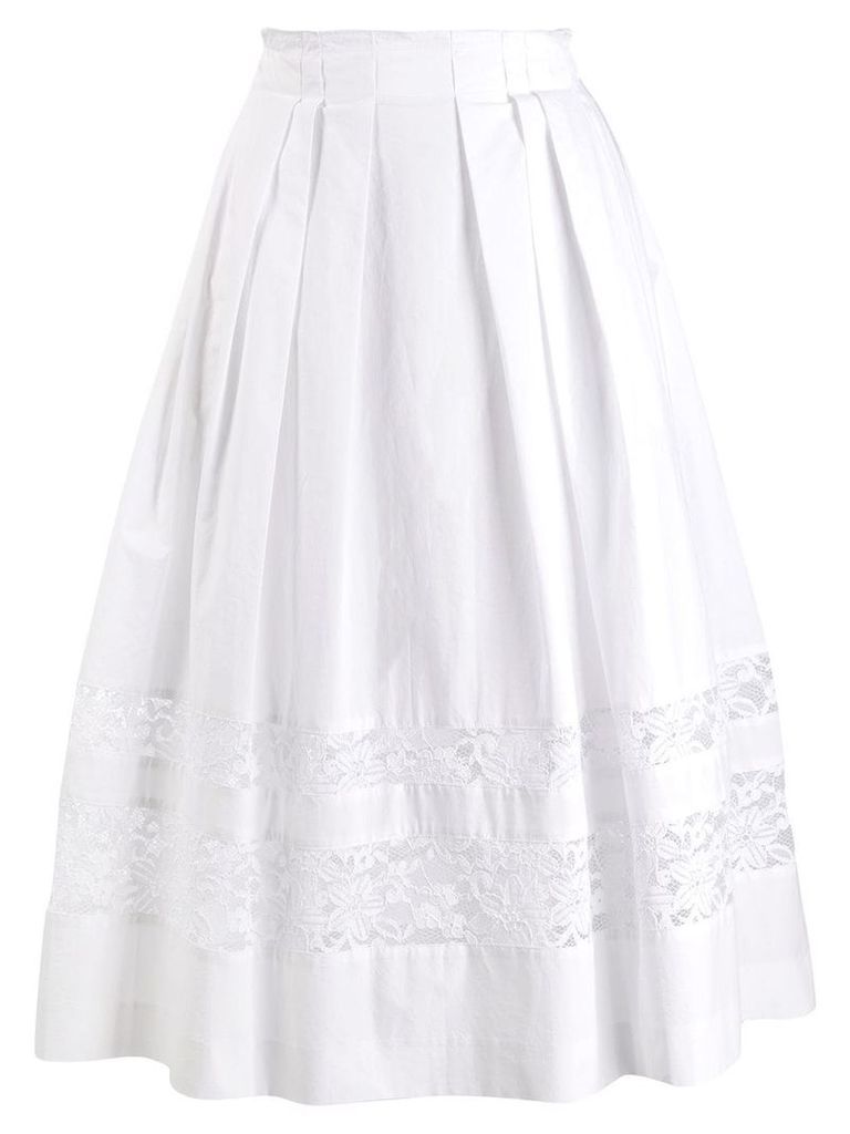 Escada Sport cut out lace skirt - White