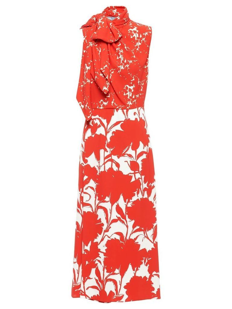 Prada carnation print dress - Red