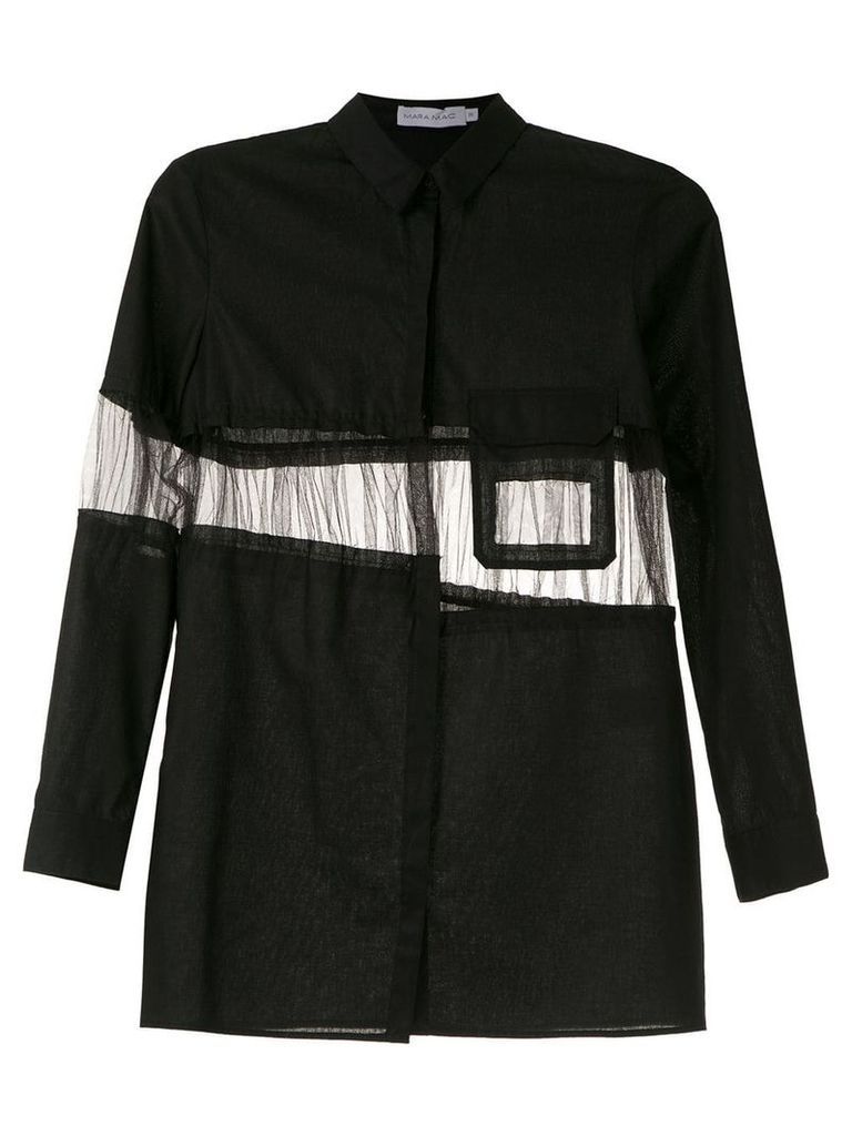 Mara Mac panelled shirt - Black