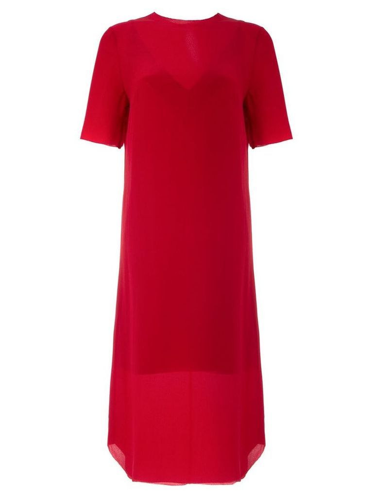 Osklen midi silk dress - Red