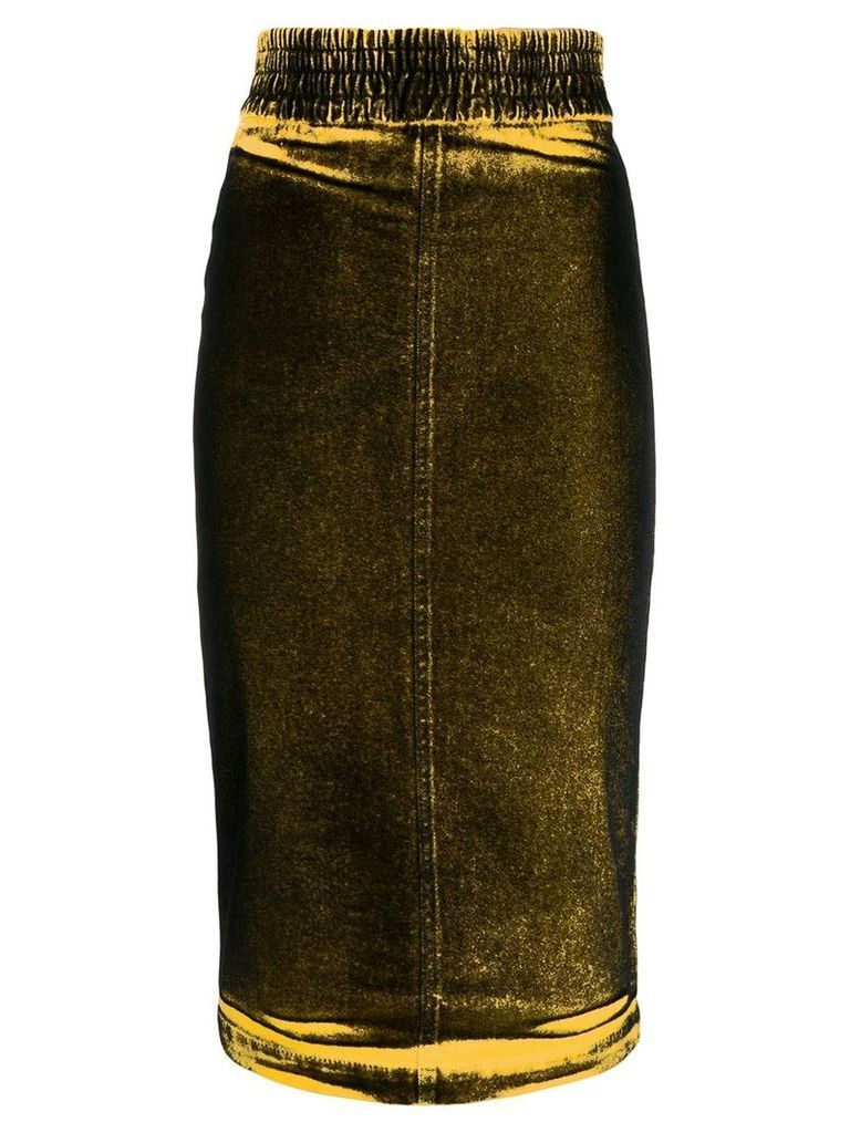 Nº21 faded effect pencil skirt - Yellow