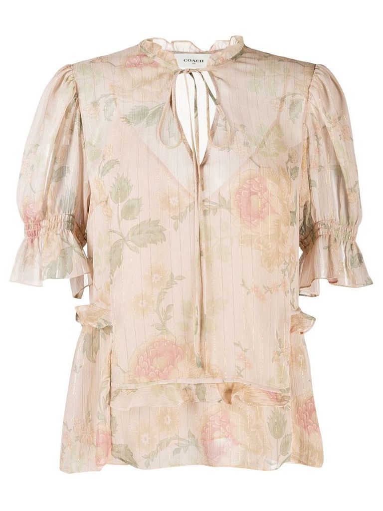 Coach floral print blouse - NEUTRALS